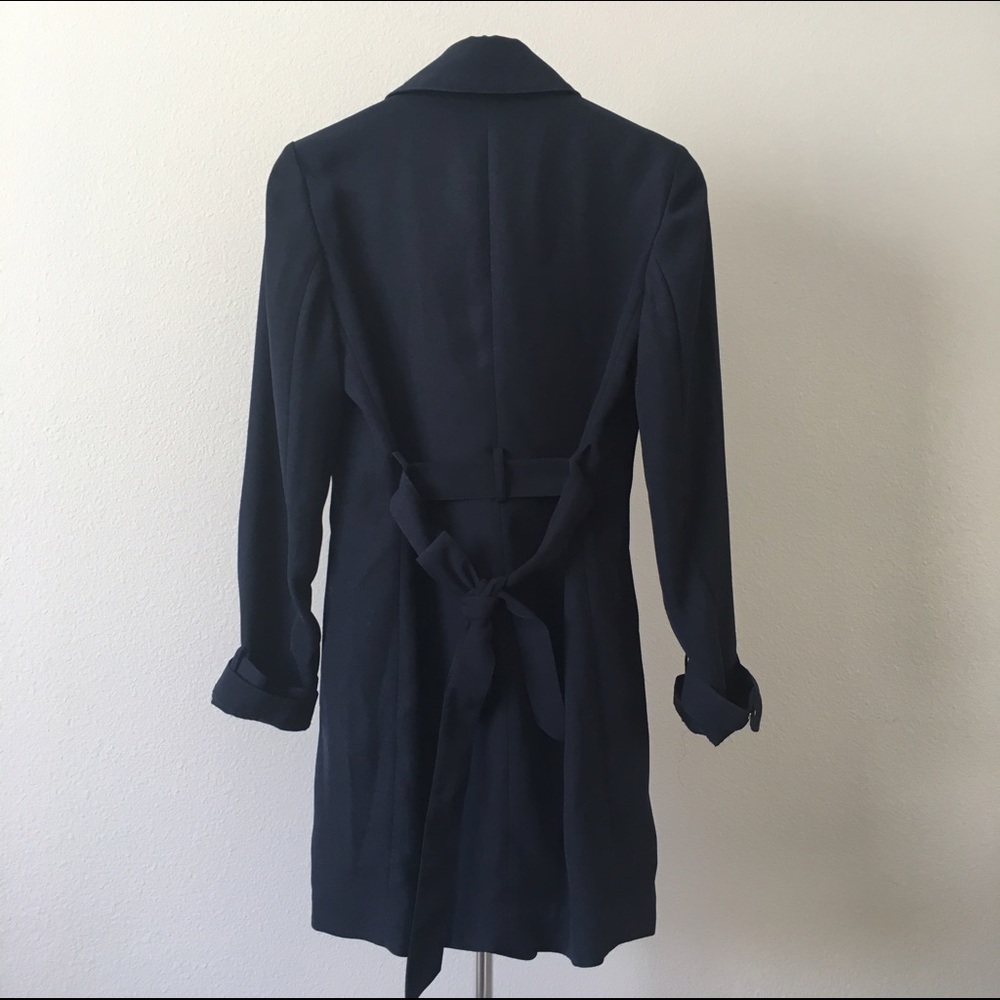 Ann Taylor navy trench coat size S - Picture 4 of 6