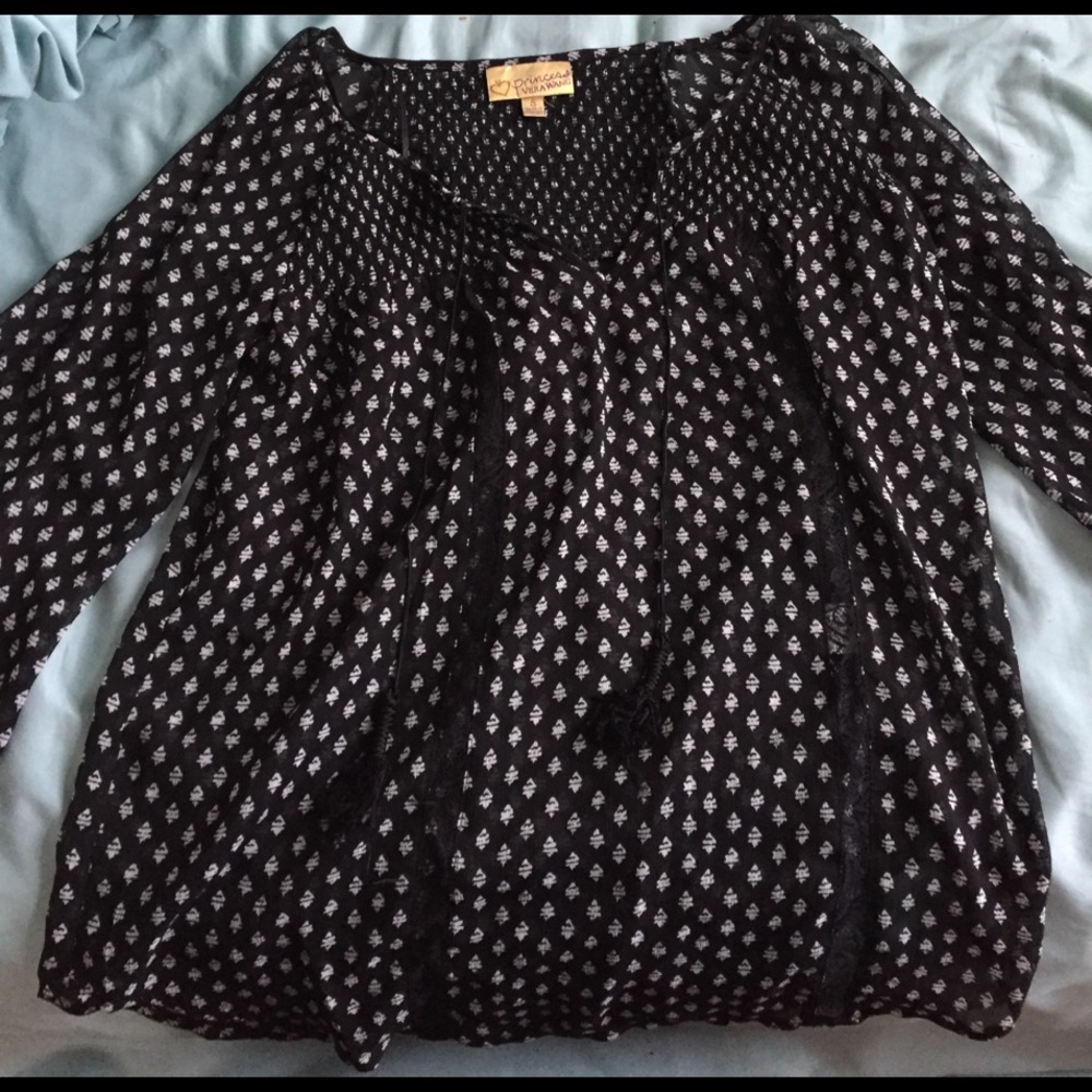 Sheer peasant blouse