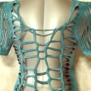 Sexy cut and weaved top