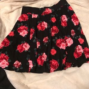 Black rose skater skirt