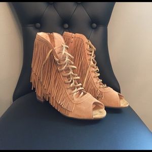 Joyfolie fringe bootie.
