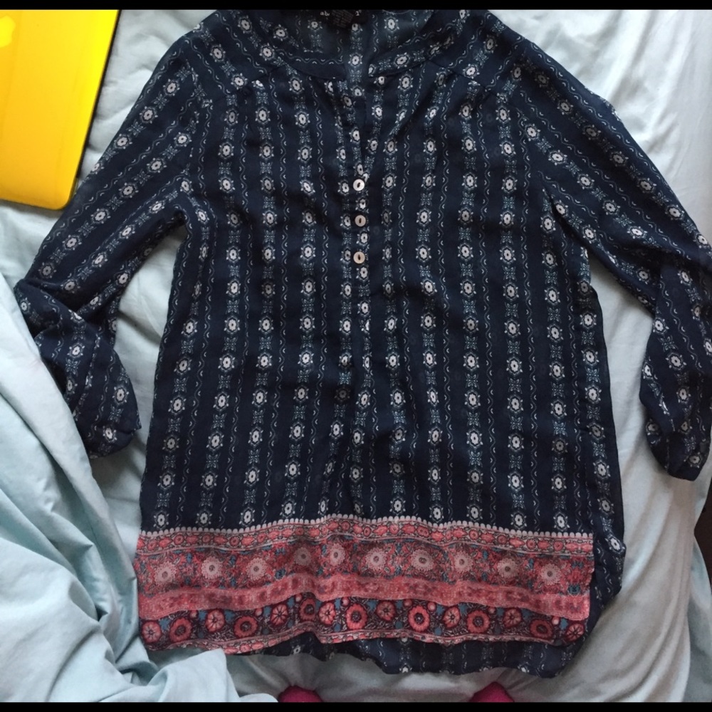 Sheer button down