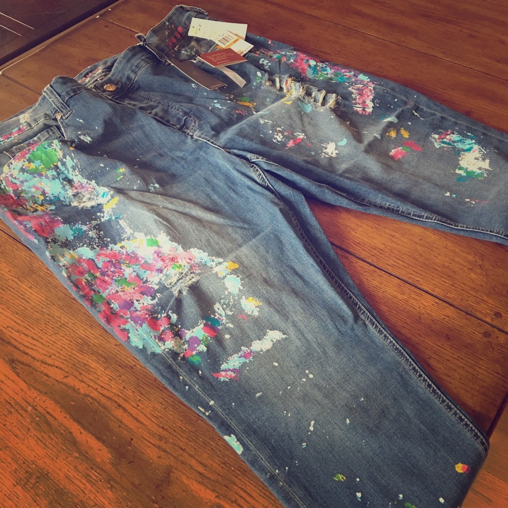 Melissa McCarthy/Seven Jeans Painted Jeans