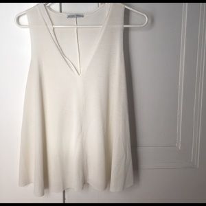 White V neck top from Zara