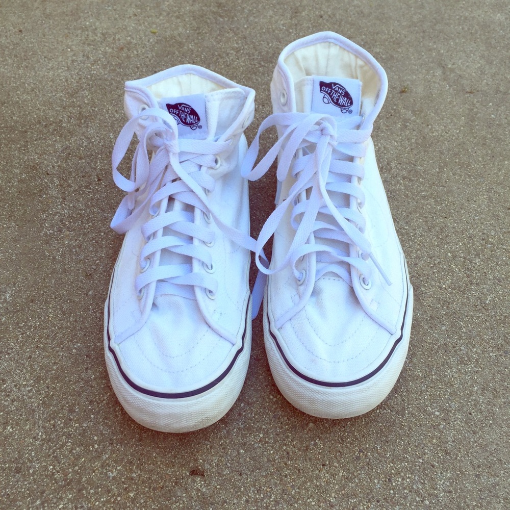 White high top vans size 9