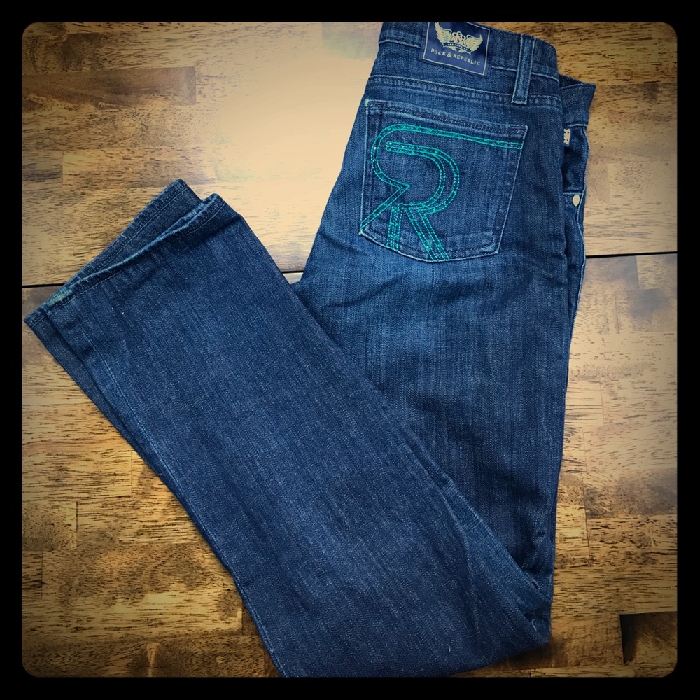 💥SALE💥 Rock & Republic Embellished Bootcut Jeans - Picture 2 of 5