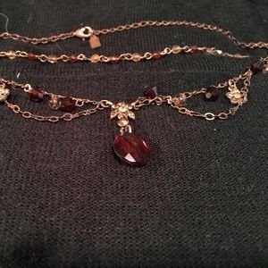 1928 2028 copper tone vintage retro necklace