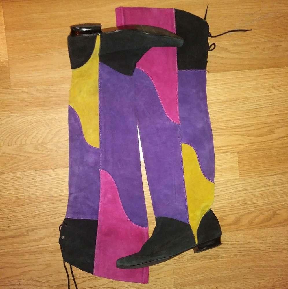 Womens suede thigh high boots