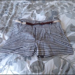Striped Linen Shorts