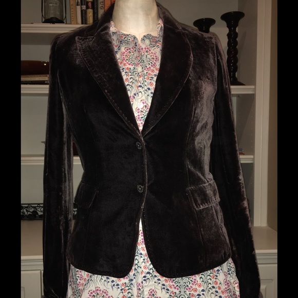 Tahari Jackets & Blazers - Tahari Brown Velvet Blazer XS