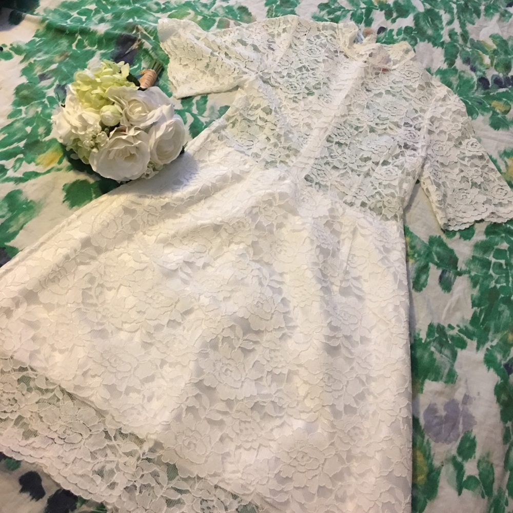 Pinkyotto White Lace Dress