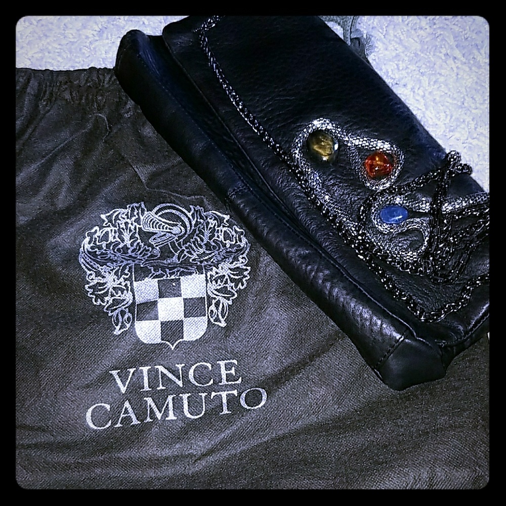 Vince Camuto leather clutch