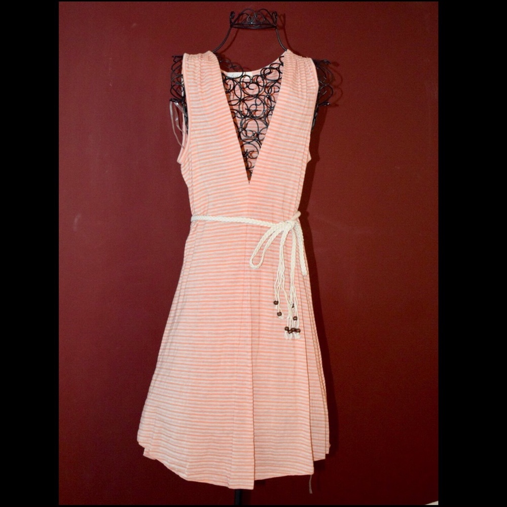 Peach stripe dress
