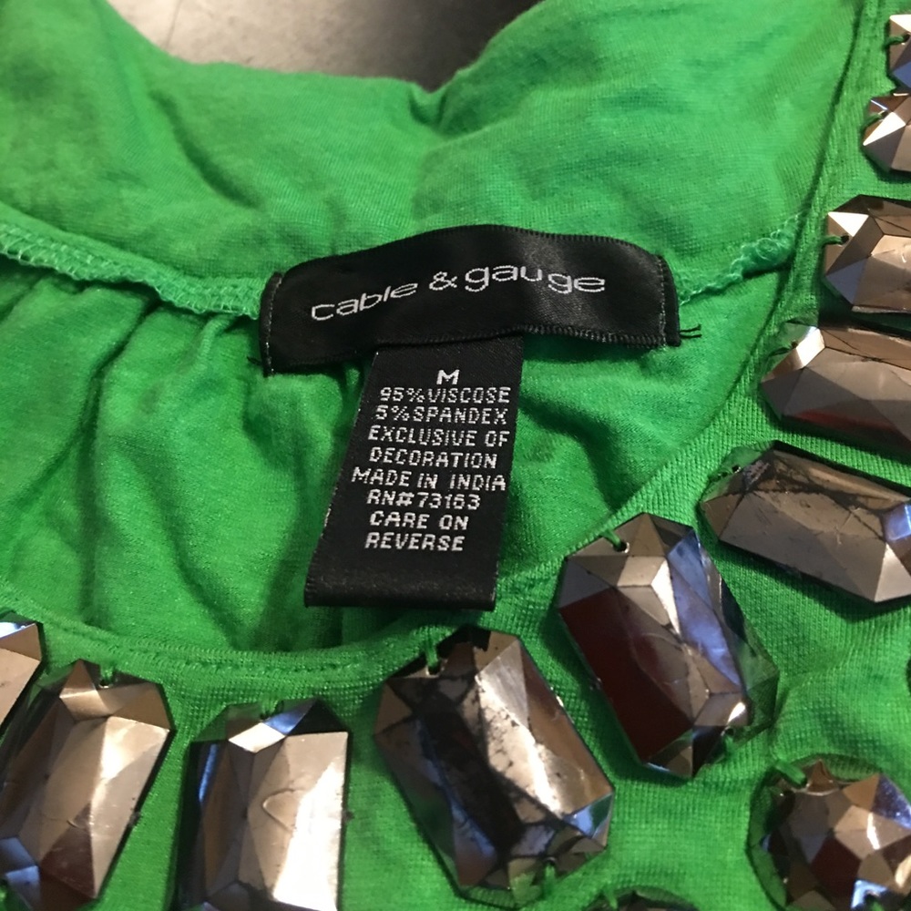 Green cable & gauge shirt