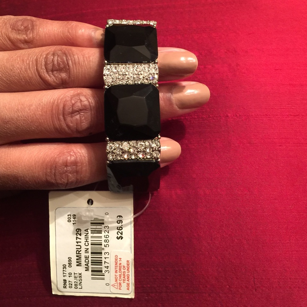 Marvella By Monet Black/White Crystal  Bracelet