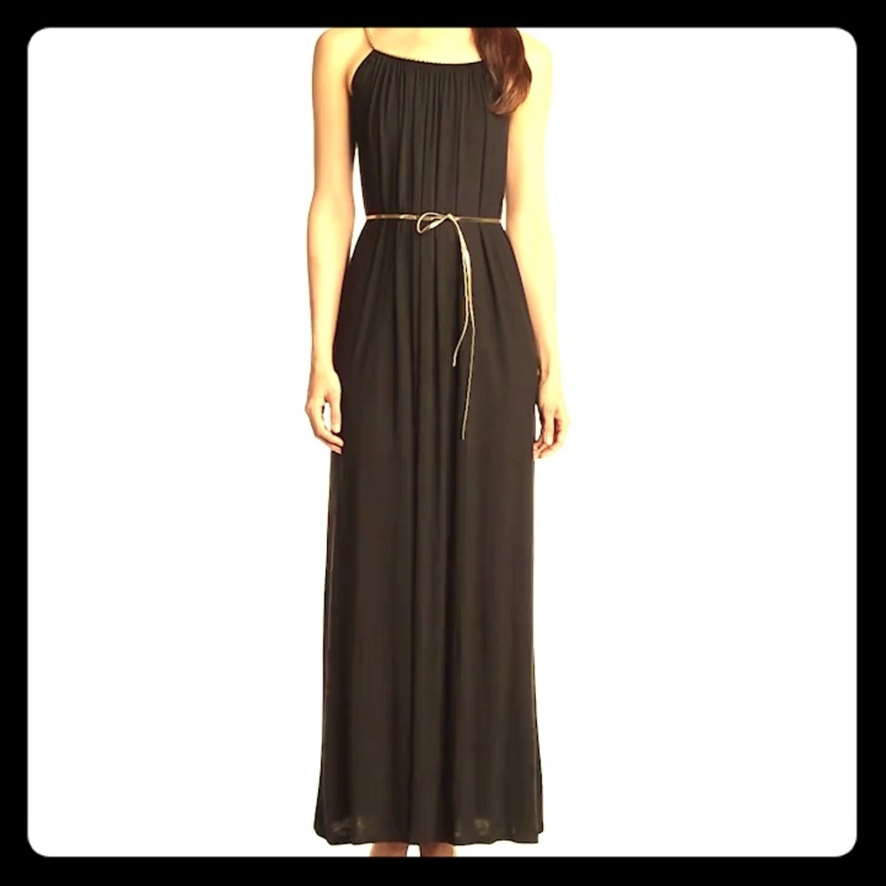 NEW black gold Grecian Maxi Dress