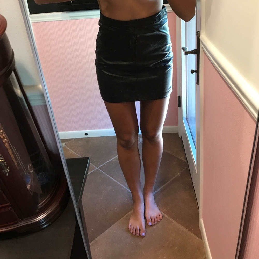 Black Leather Skirt