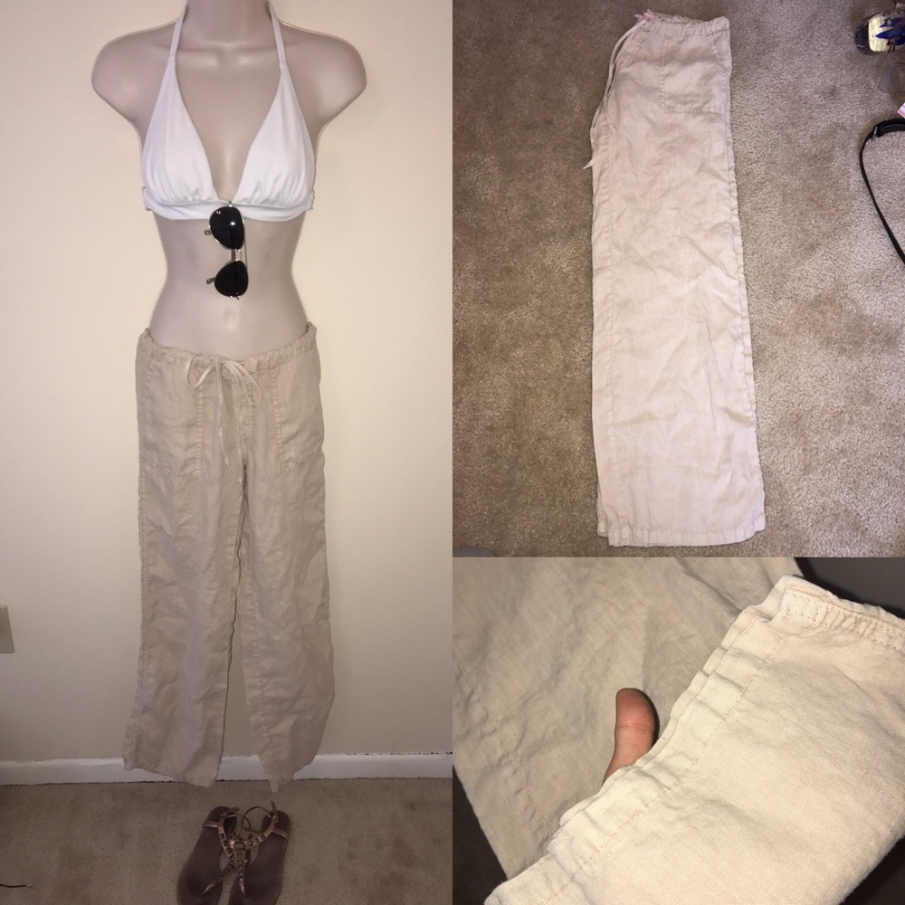 VS Beige Linen Pants 2