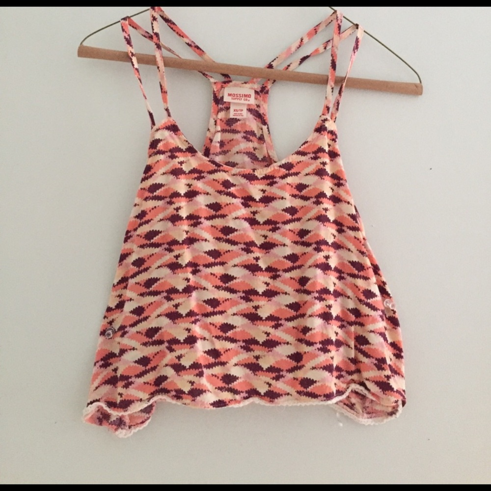 Tribal print crop top
