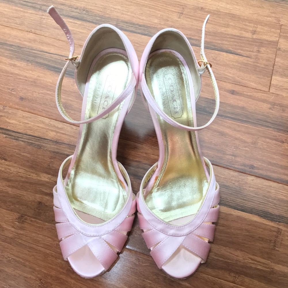 Coach satin heels