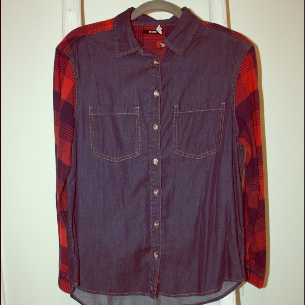 BDG Denim & Flannel Shirt