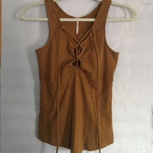 Free People Natural Rust tie up tank