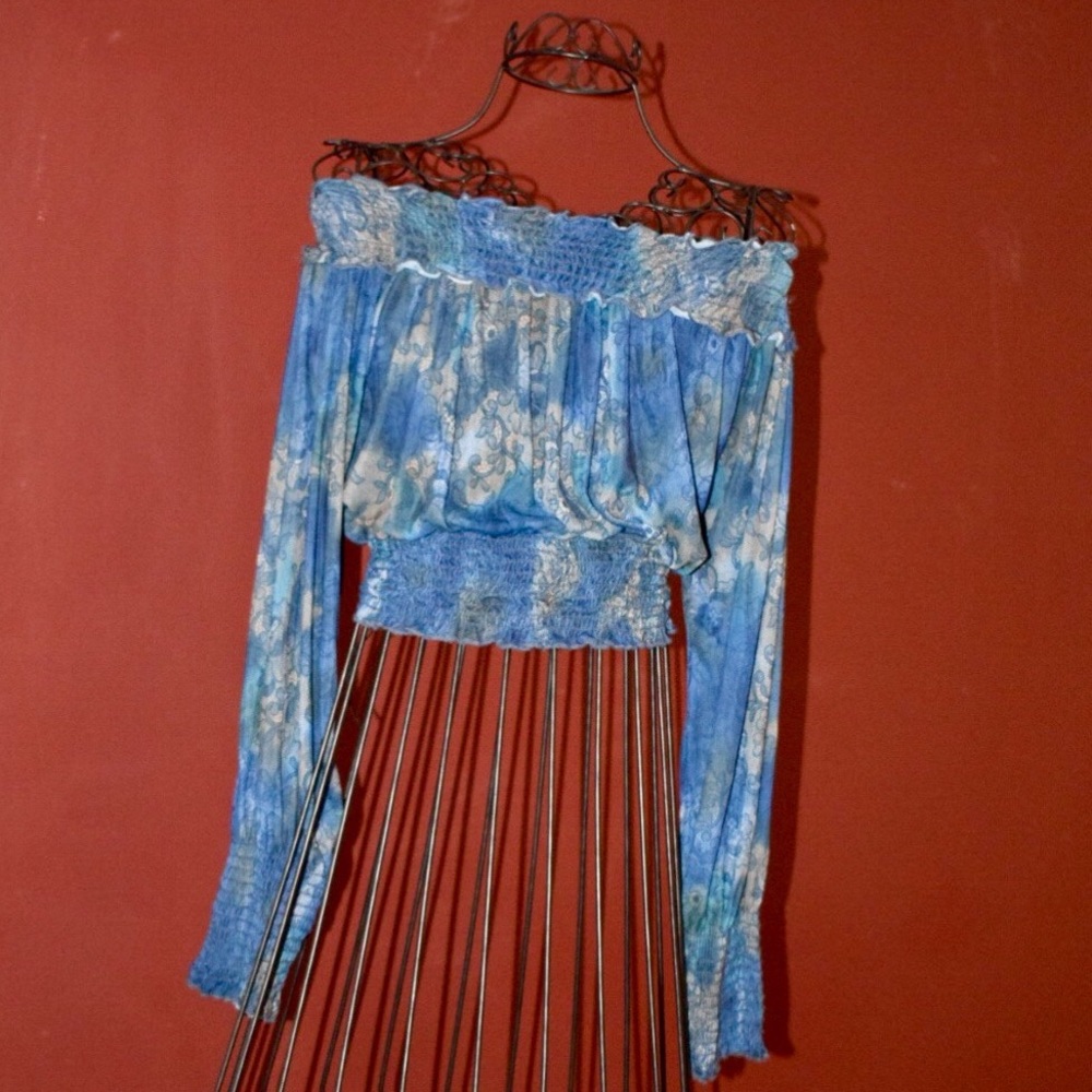 Long sleeve sheer crop top!