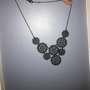 Black Flower Necklace