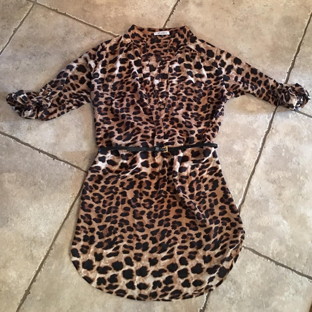 Leopard tunic from local boutique❤️