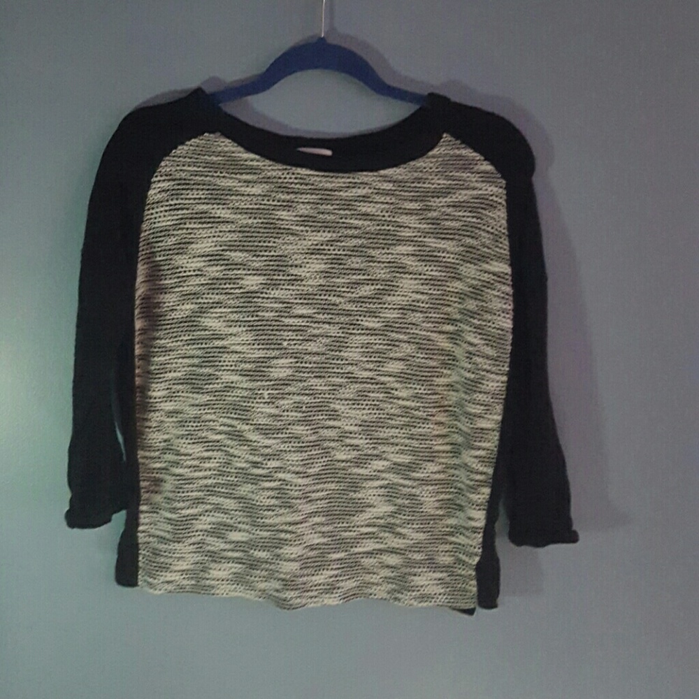Black/White XS Mixed Top