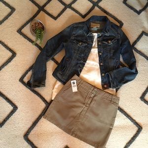 🆕 NWT. Gap Olive Green Chino Mini Skirt