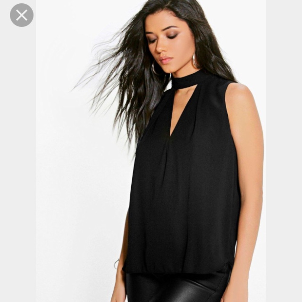 Black choker top