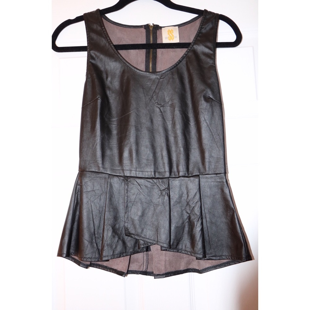 Faux leather top from Portsmouth Boutique!