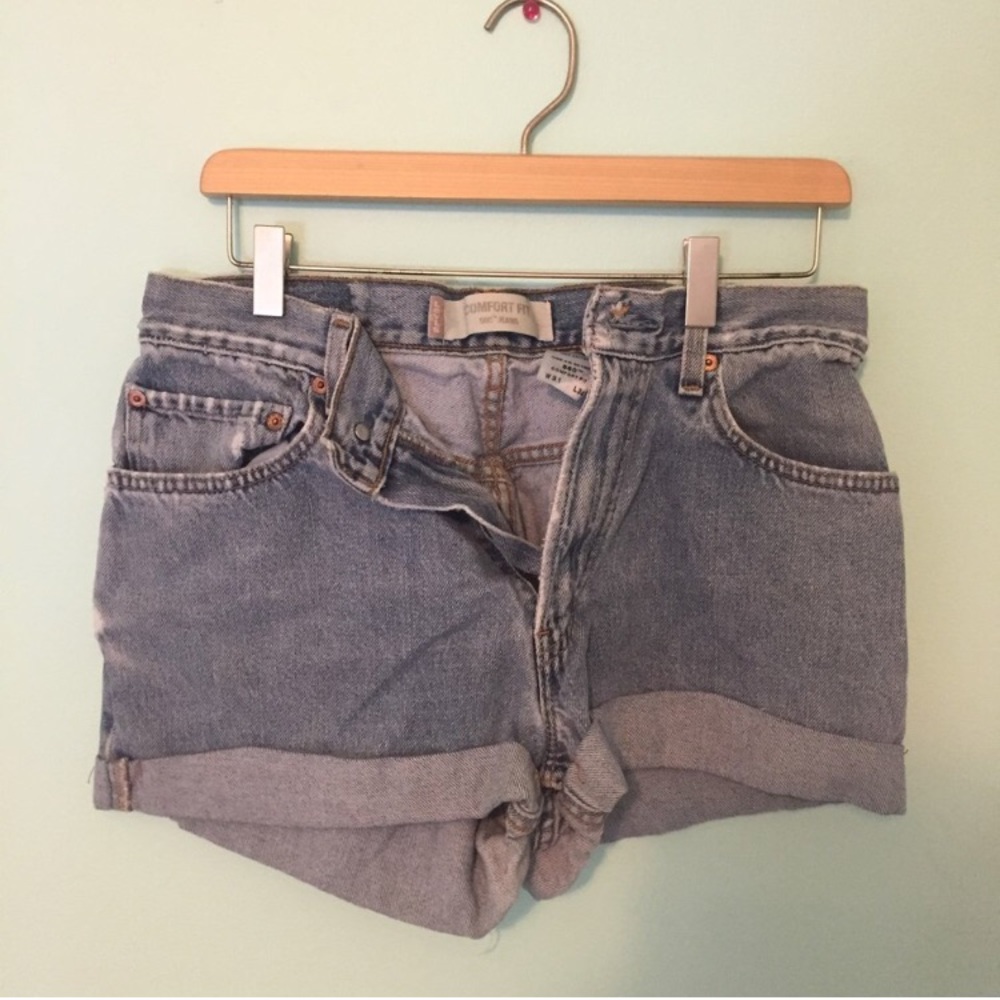 Levi's High-waisted Cuffed Jean Shorts