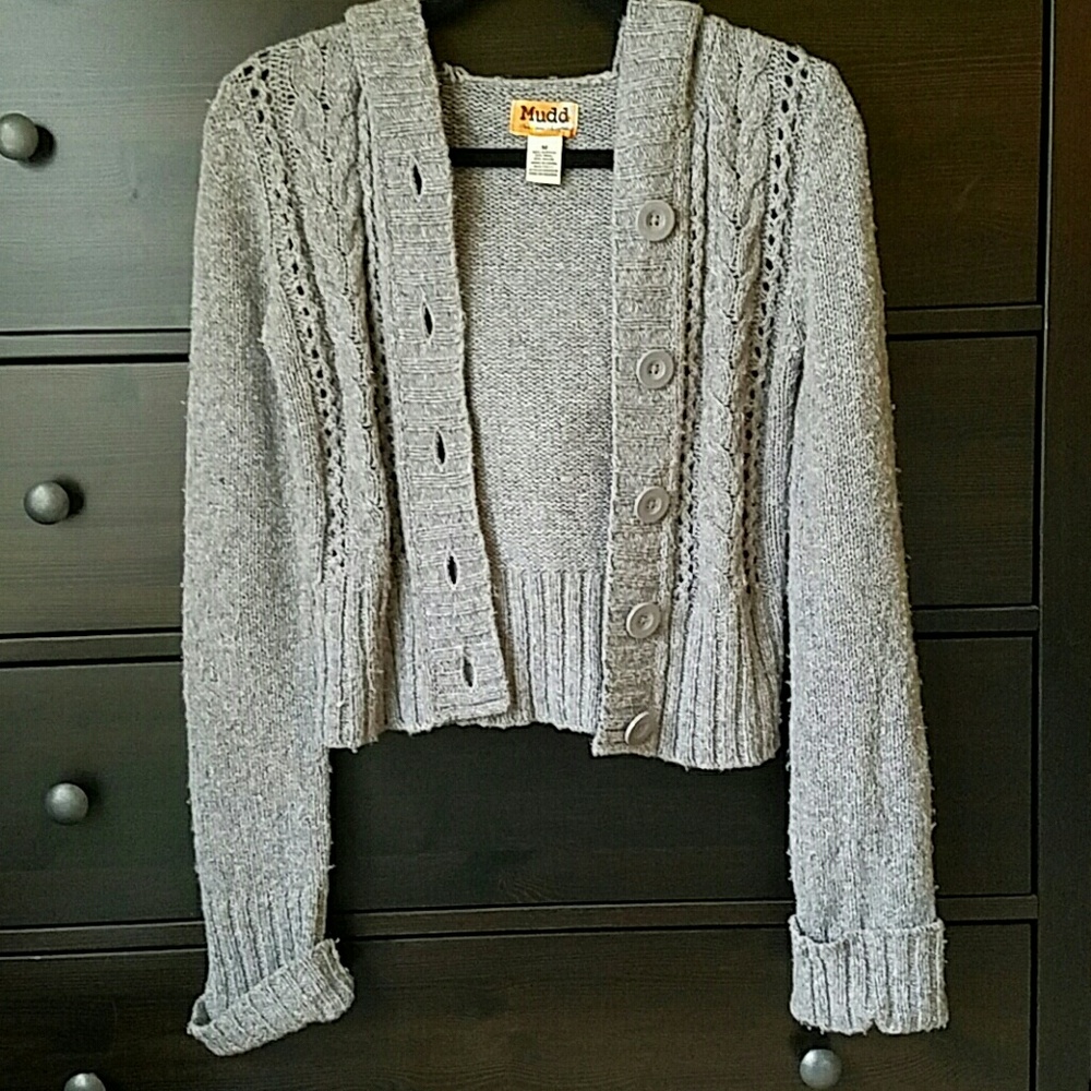 Gray button-down sweater/cardigan