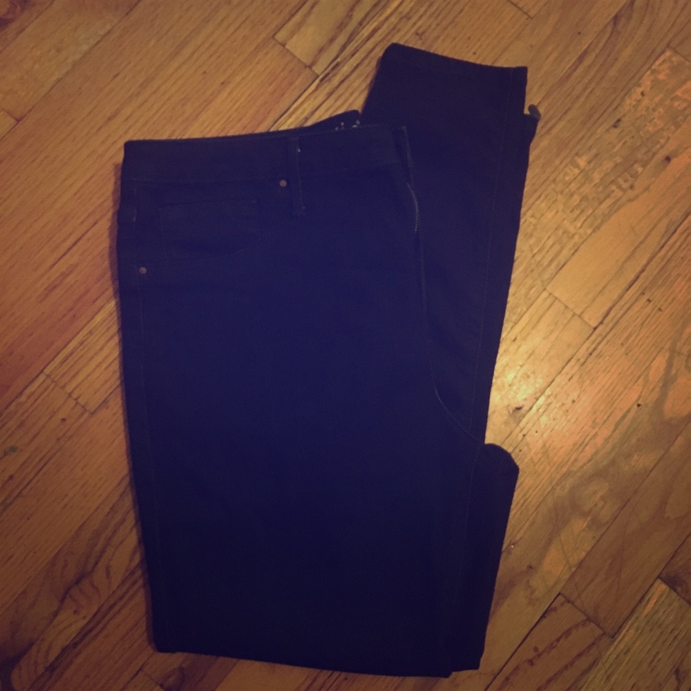 Dark blue high rise jeggings
