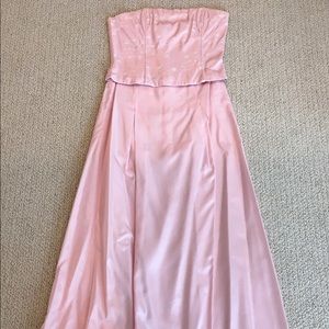 Jessica McClintock pink 2 piece silk gown