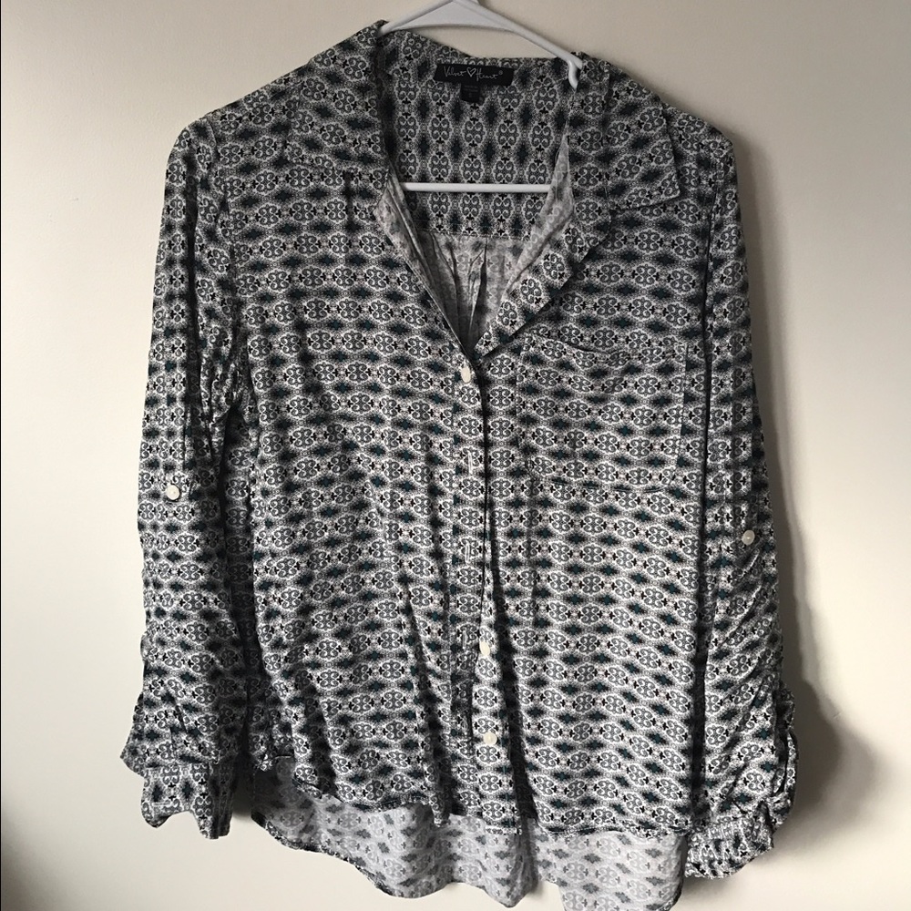 Velvet Heart button up top