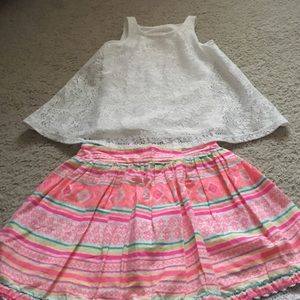 2 piece skort set