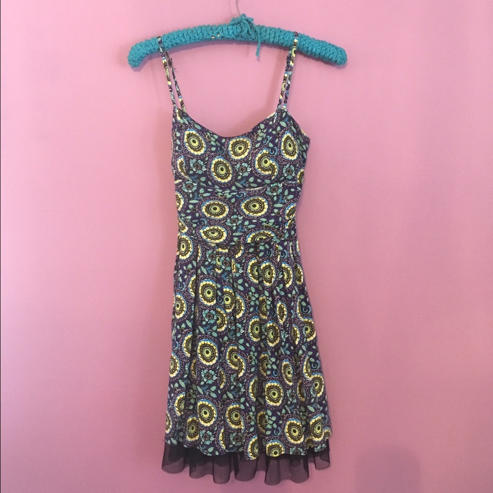 Gorgeous Purple and Teal Cocktail Dress, Size 1-2