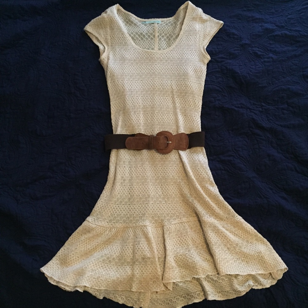 Light brown fitted dress