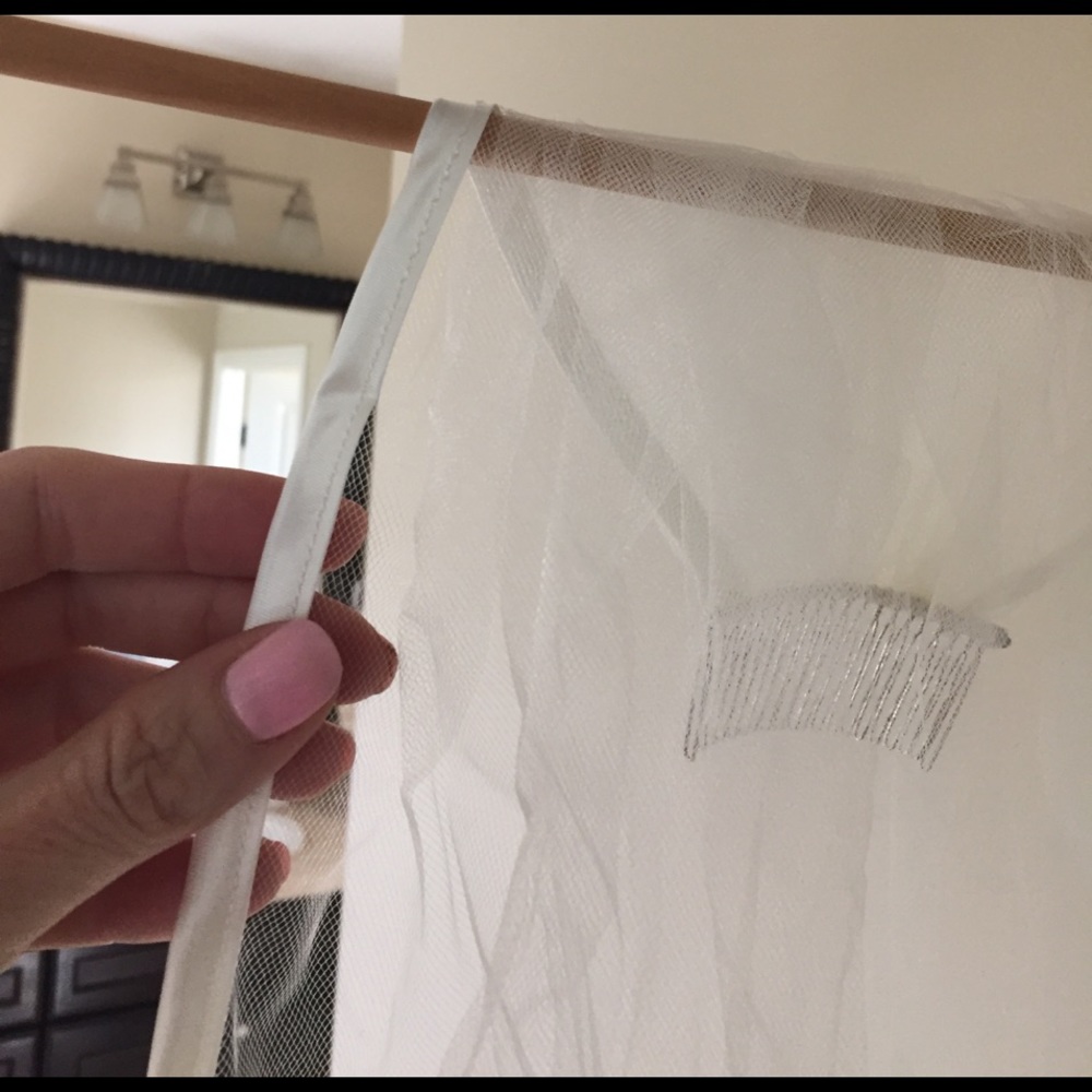 Brand New Cream Bridal Veil with satin ribbon trim