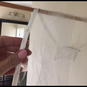 Brand New Cream Bridal Veil with satin ribbon trim