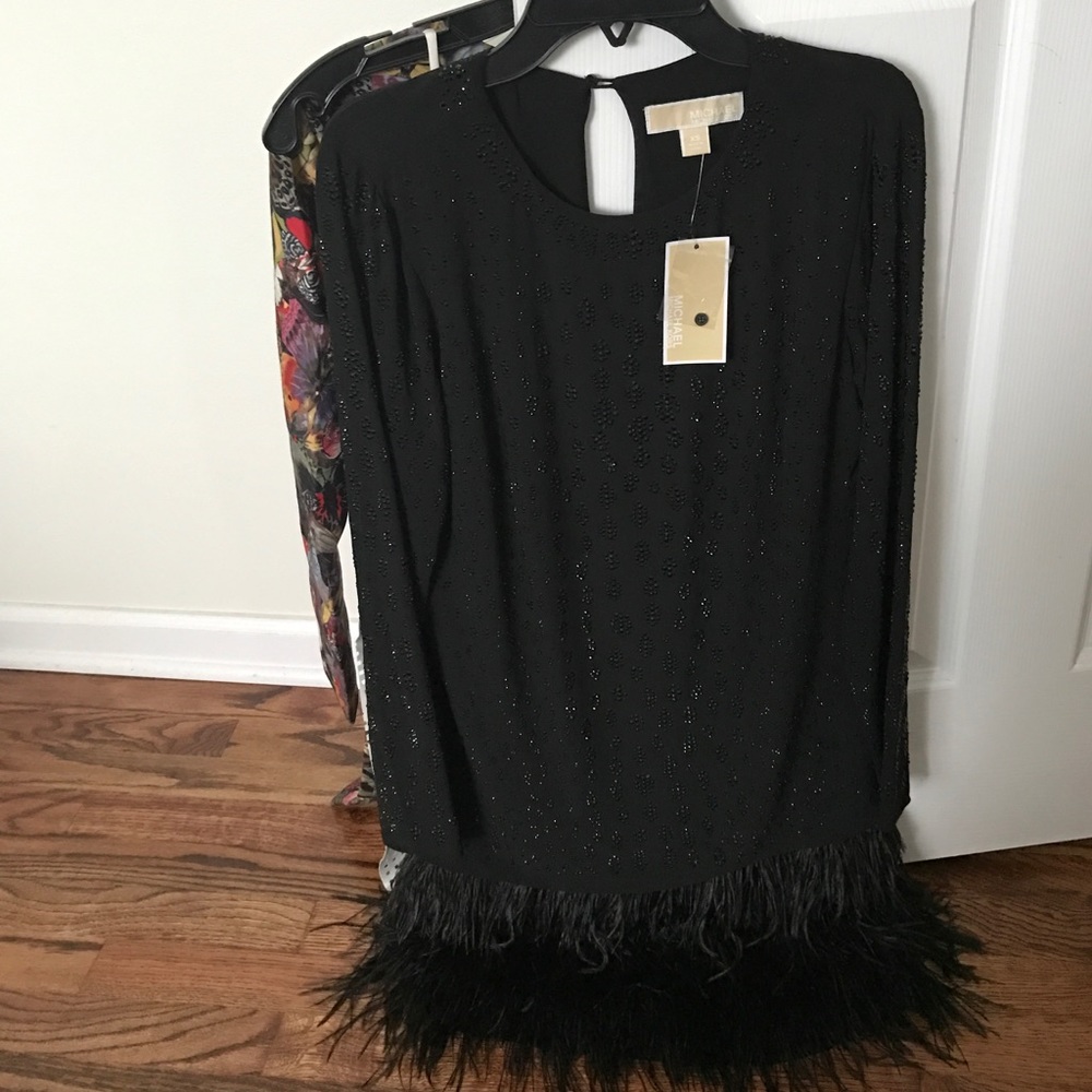 BNWT!!! Michael Kors feather dress