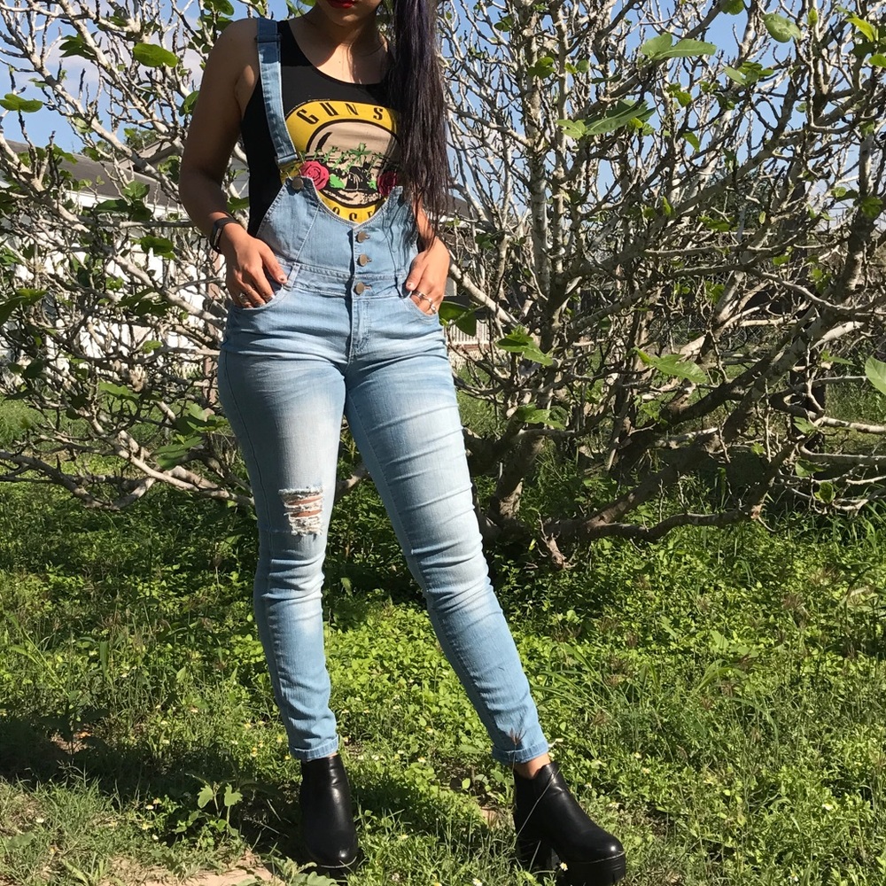 🌼No boundaries high waisted skinny overalls🌼 - Picture 2 of 5