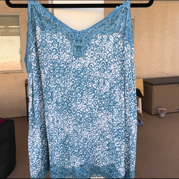 Lane Bryant Tops - Lane Bryant Lacey Camisole Sz 18/20Blue Paisley