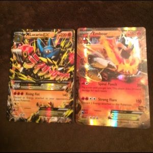 2 rare Pokémon EX card set