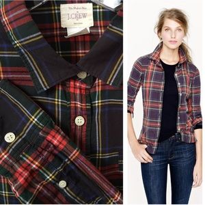 J Crew Tartan Plaid Perfect Shirt