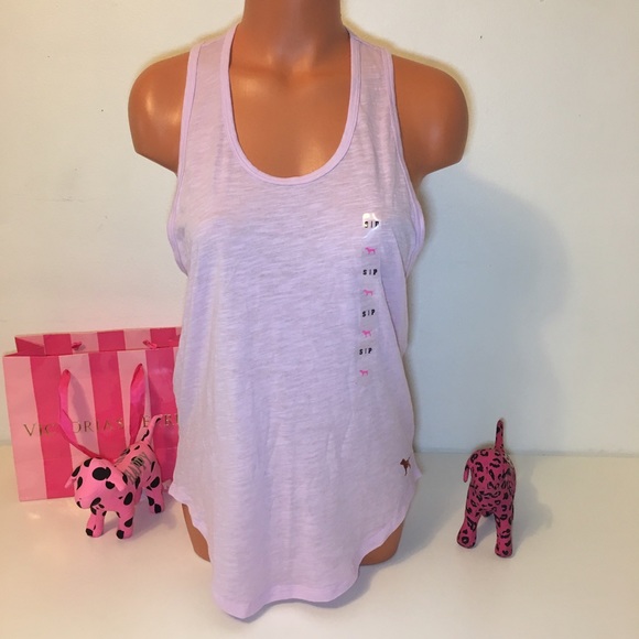 NEW PINK VS TWIST BACK MUSCLE TANK - Picture 2 of 5