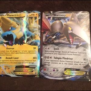 2 rare Pokémon EX cards